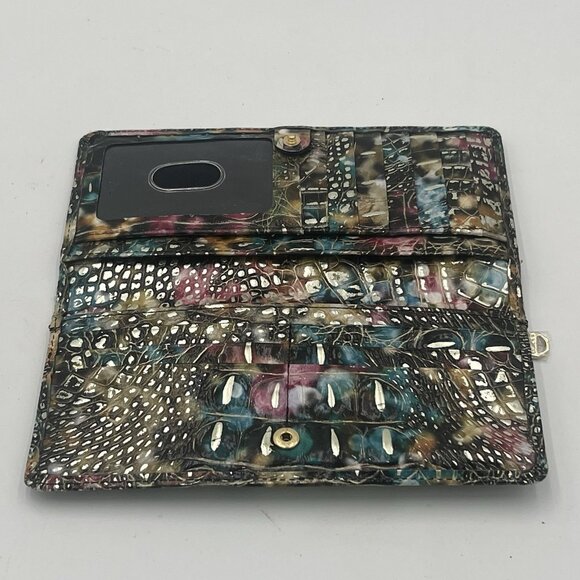 Brahmin Melbourne Ady Slim Bifold Leather Wallet Clutch Intuition Multicolor New - Picture 4 of 5
